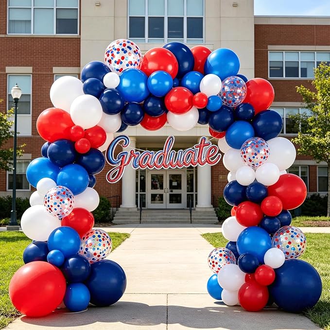 Red Blue White Balloon Arch Kit, Patriotic Decor | Navy Pearl Dark Blue - Image 8