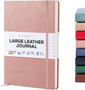 BEECHMORE BOOKS Lined Journal Notebook, 8.5 x 11.5 inch, A4 160 Lined Pages, Hardcover Leather Journals for Women, Men, Writing and Notebooks for Work - 120 GSM Thick Paper, Gifts Box Included