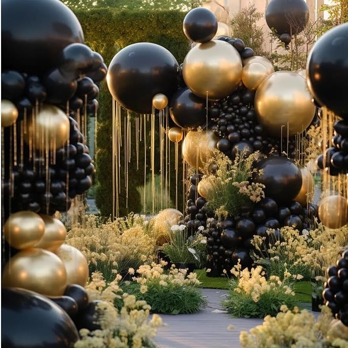 412pcs Metallic Gold Balloon Garland Arch Kit 18 12 10 5 Inch Different Sizes - Image 5