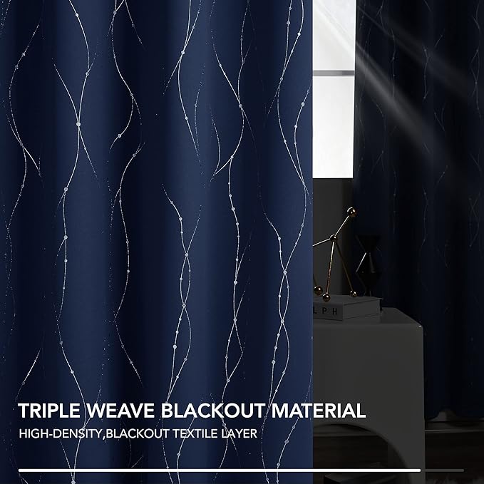 Deconovo Living Room Curtains 95 Inches Long, Thermal Insulated, Room Darkening - Image 4