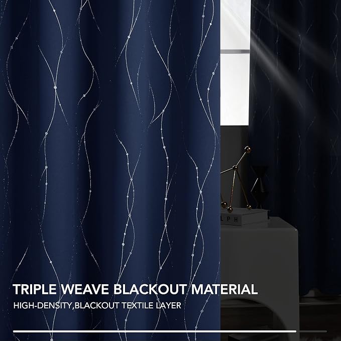 Deconovo Living Room Curtains 54 Inches Long, Thermal Insulated, Room Darkening - Image 4