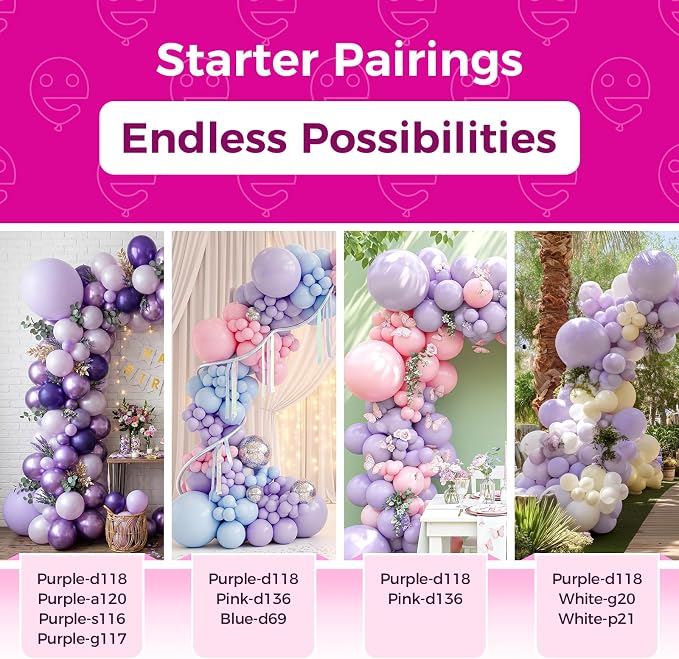 Bezente Pastel Purple Latex Matte Party Balloons 150 Pack 5 inch Small | Pale - Image 4
