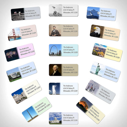 Customized Personalized Address Labels - Made in The USA by Kenco (500 Labels, All American)