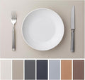 Baroyal Faux Leather Placemats Set of 6 Vinyl Washable Wipeable Table Mats by BAROYAL