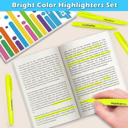 Duchong 30 Yellow Highlighters, Chisel Tip Dry-Quickly Highlighter Markers, Highlighter Bright Colors for Adult Kids, Office Classroom Must Have, School Supplies for Teachers