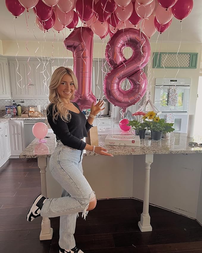 Pink 9 Balloon - Number Balloon 40 Inch, 9th Pink Birthday Decorations | Large - Image 9