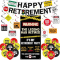 Roetyce Retirement Decorations, Caution Legend Has Retired Door Banner | Office by Roetyce