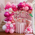 Galentines Day Party Decorations hot pink and pink Balloon Arch Garland Kit by KozeeBalloons%E2%80%94%E2%80%94ColorMatters