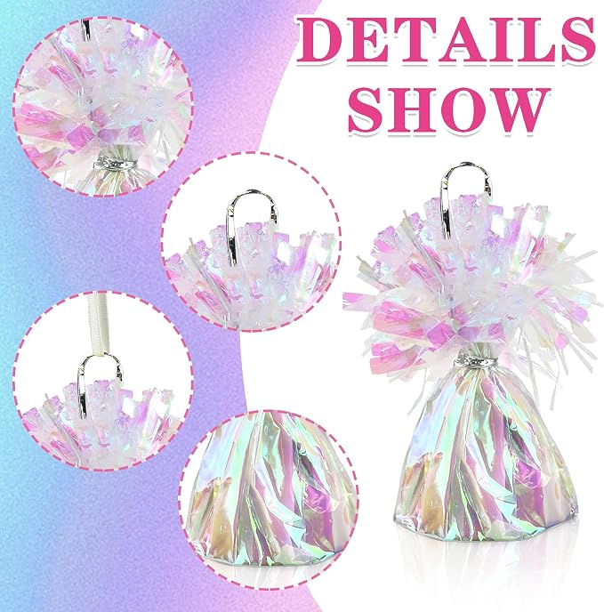 16 PCS Metallic Wrapped Balloon Weights Opalescent Heavy Balloon Weight - Image 3