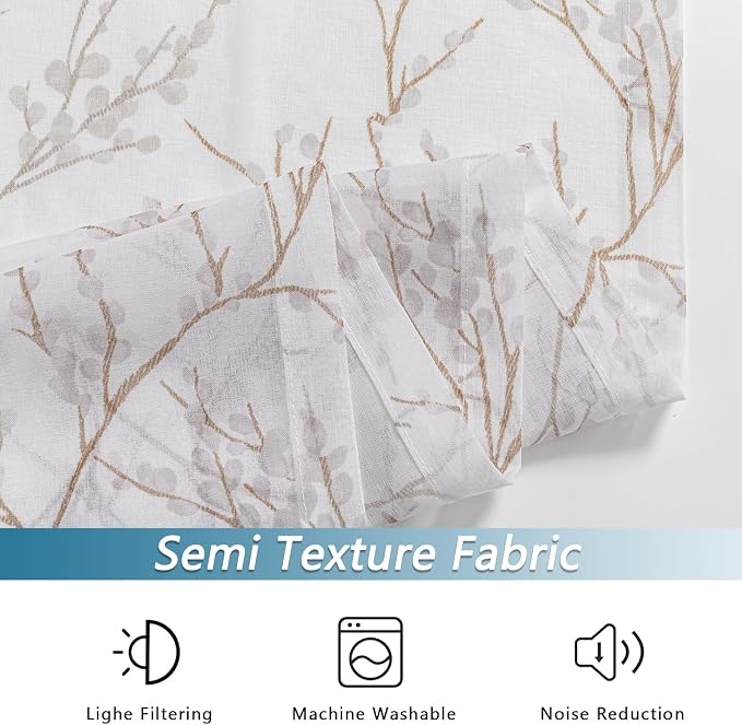 MYSKY HOME Extra Long Sheer Curtains - Image 3