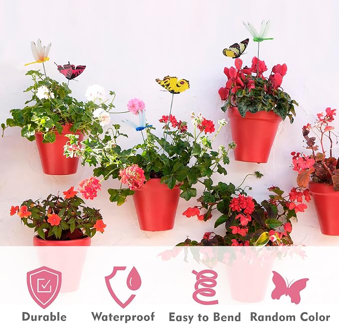 80 Pcs Decorative Butterfly Garden Stakes, 11.4 inch Waterproof Butterfly Picks - Image 4