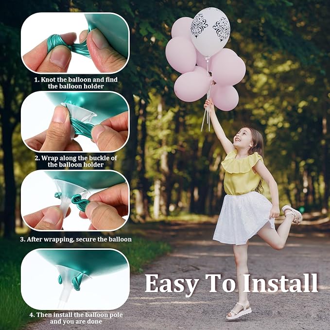 cobee 20 Pcs Balloon Holder Sticks, Plastic Balloon Sticks - Image 5