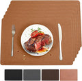 Vinyl Placemats Set of 6 Heat Resistant Easy Clean Non-Slip Place Mats by BxzanDya-LifeSmartMaker