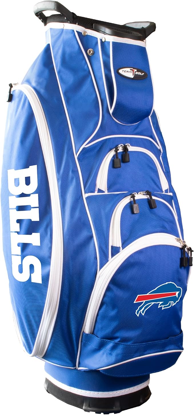 Team Golf NFL Lightweight, 10-Way Club Divider, Spring Action Stand, Insulated Cooler Pocket, Velcro Glove and Umbrella Holder & Lift Assist Handles