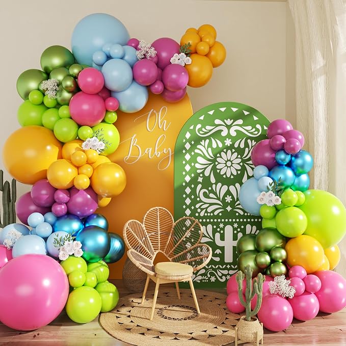 CROSSFINGERS Mexican Cinco de Mayo Fiesta Balloon Arch Kit by CROSSFINGERS