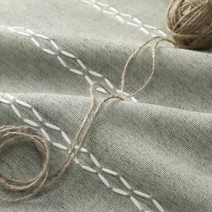 Sage Green Boho Blackout Curtains 84 Inch 2 Panels - Image 6
