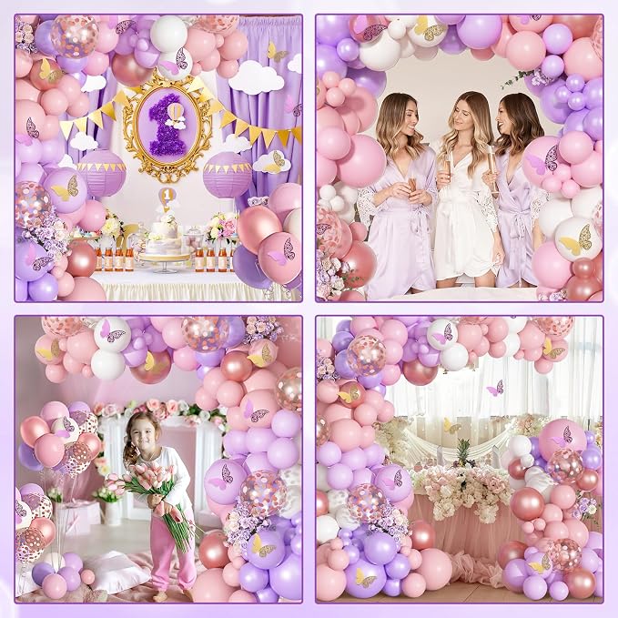 Ouddy Party Pink Balloon Garland Arch Kit - Image 6