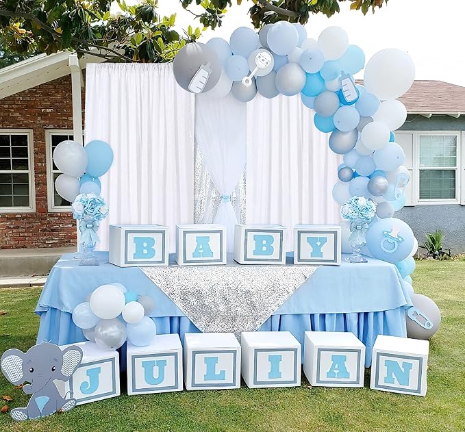 White Sequin Backdrop Curtains Party Photo Glitter Drapes 2 Pcs 2FTx8FT | - Image 2