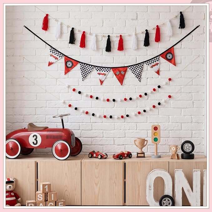 Hahafelt 4 Pcs Baby Shower Party Decoration Kit Pennant Bunting Banner Tassel - Image 6