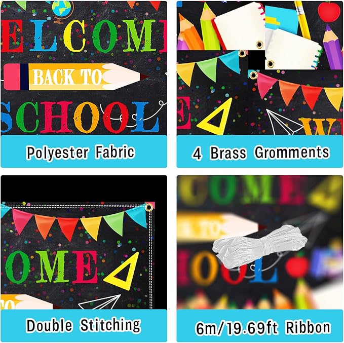 Welcome Back to School Banner for Back To School Decorations - Image 3