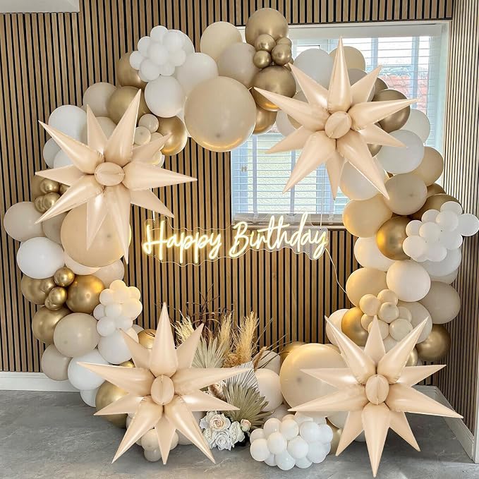 72 Pcs Star Balloons Foil Explosion Balloons Magic 12 Point Star Cone Balloon - Image 5