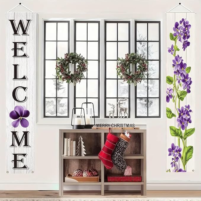 BlissYard Spring Summer Banner 70x12 Inch Vertical Spring Summer Door Banners - Image 4