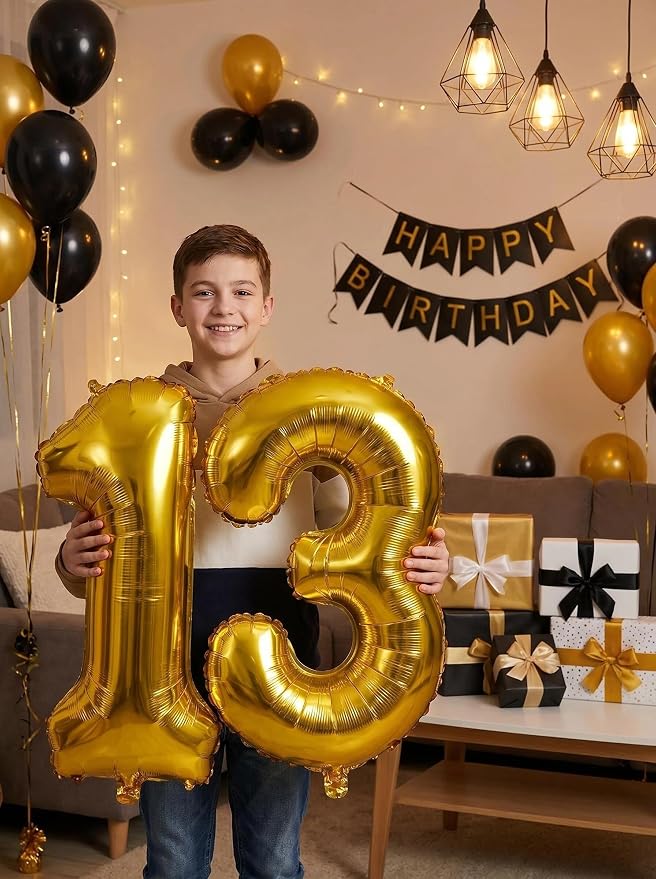 Number 13 Balloon Foil Mylar Balloons - Image 2