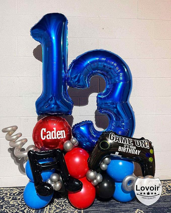 Navy Blue 13 Number Balloons, 40 Inch Giant Number 13 Balloons Foil Mylar - Image 5