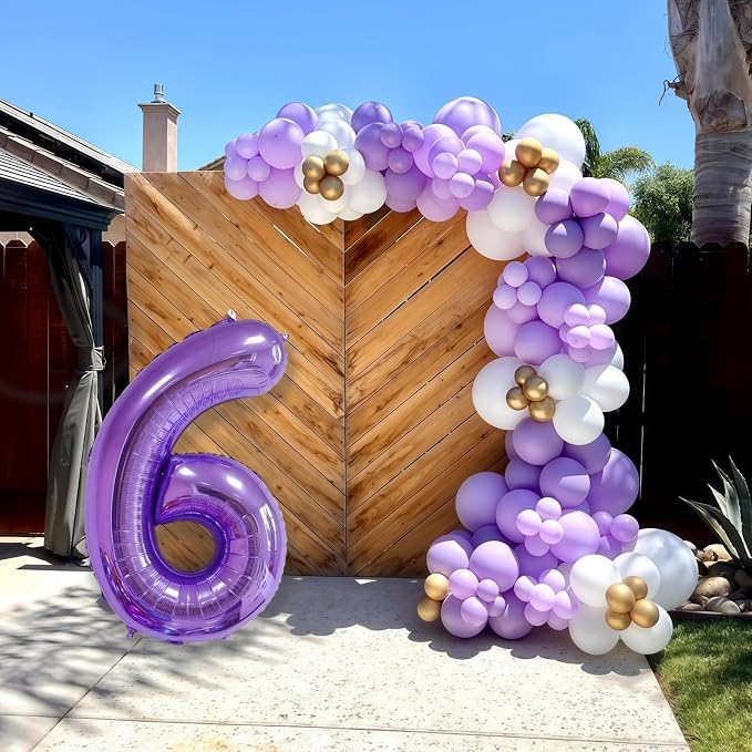 Purple 3 Balloon Number, 40 Inch Number 3 Balloon Big Purple 3 Foil Mylar - Image 4