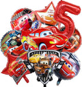 9 Pcs Car Theme Happy Birthday Decorations, Cute Cartoons Party Decorations by COWSTOOK