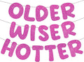 Fulmoon Set of 3 Pre Strung Older Wiser Hotter Glitter Banner Funny Birthday by Fulmoon