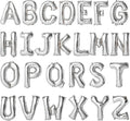 16 Inch Silver Letter Balloons Mylar Foil Alphabet Letter A-Z Balloons Set by LIOZEOKUN