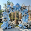 Double Stuffed Pearl Blue Balloon Garland Arch Kit | 18/12/10/5inch Different by Unknown