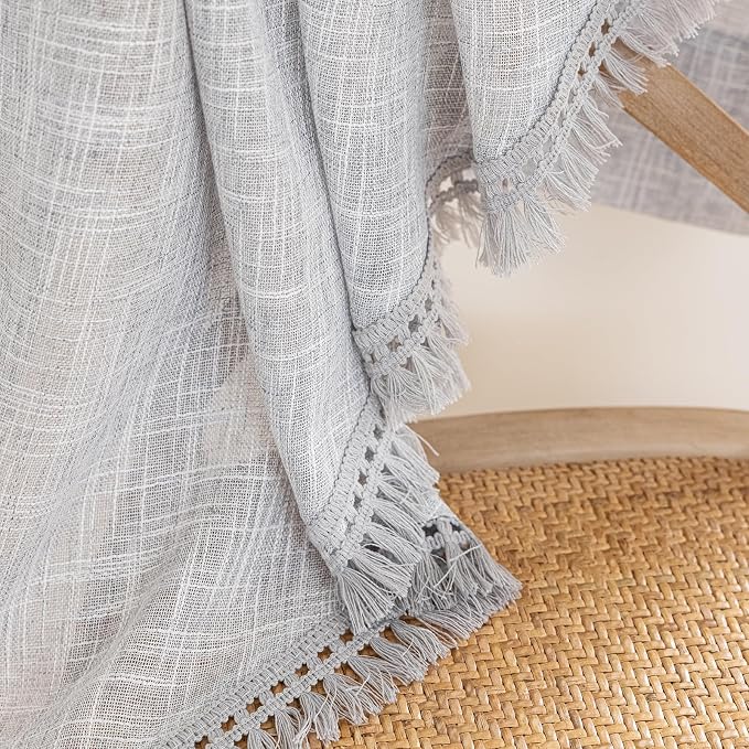 Beda Home Tassel Linen Textured Swag Curtain Valance - Image 6