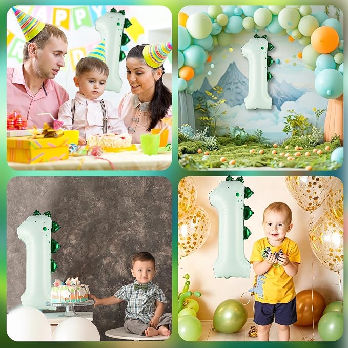 Dinosaur Number 1 Balloon, 30 Inch Birthday Party Decorations - Image 7