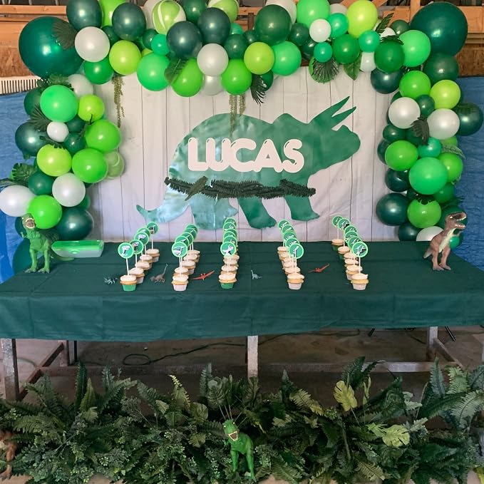 60 Pack Green Latex Balloons, 12 Inch Matte White Dark Emerald Green Light Lime - Image 4