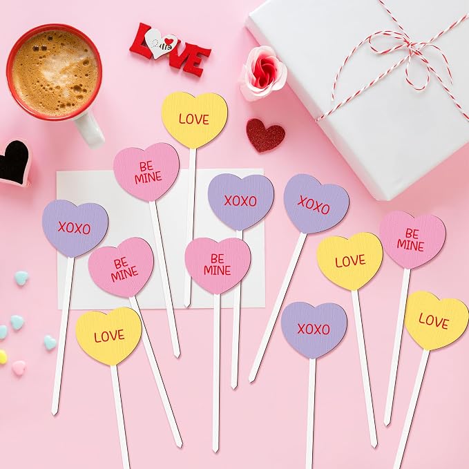 TICIAGA Colorful Heart Double-Sided Decorative Pick - Image 3