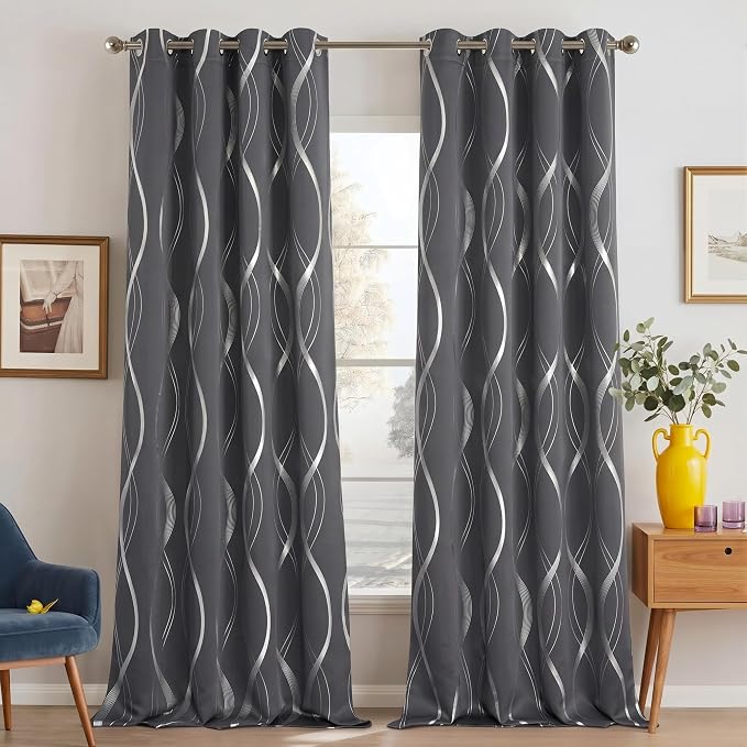 NICETOWN Blackout Curtains for Bedroom, 1 Pair, 52 inches by 90 inches by NICETOWN