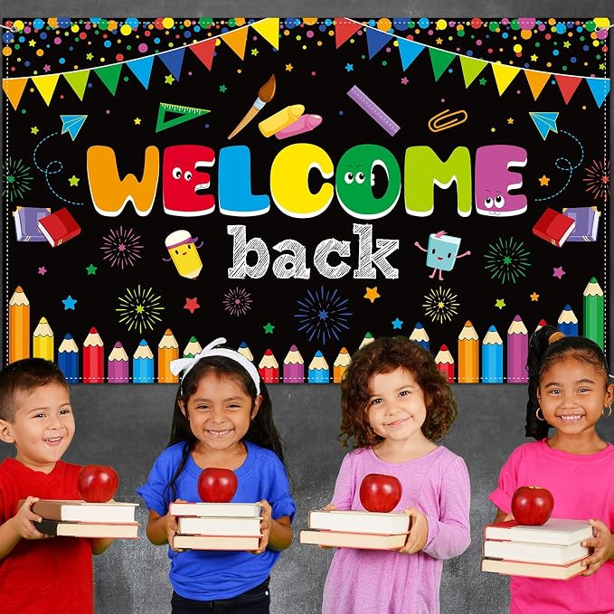 Tatuo Welcome Back to School Banner First Day of School Backdrop Banner Large - Image 4