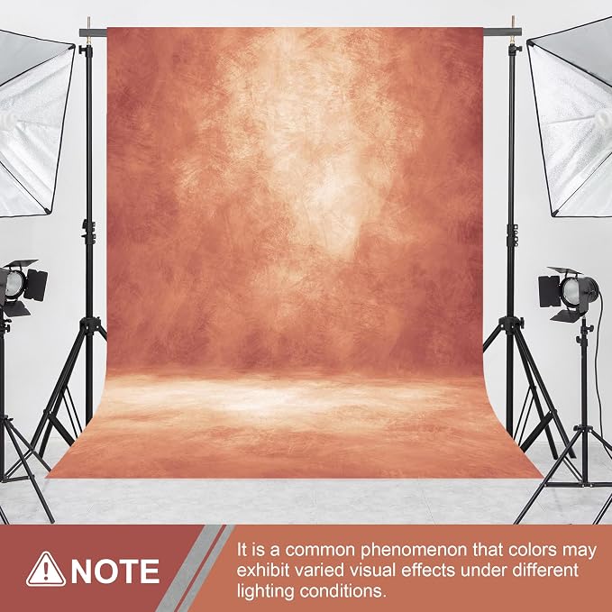 Abstract Photography Backdrop for Photoshoot 8x10ft, Brick Red, No Stand | - Image 3