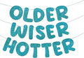 Fulmoon Set of 3 Pre Strung Older Wiser Hotter Glitter Banner Funny Birthday by Fulmoon