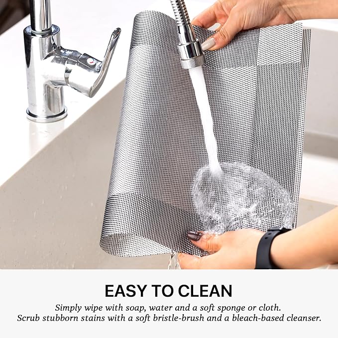 LEXMORE Placemats Set of 4 Vinyl/Plastic Woven Place Mats - Image 4