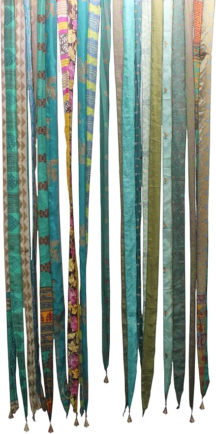 Mango Gifts Old Silk Sari Ribbon Doorway Curtain Rod Pocket by MangoGifts