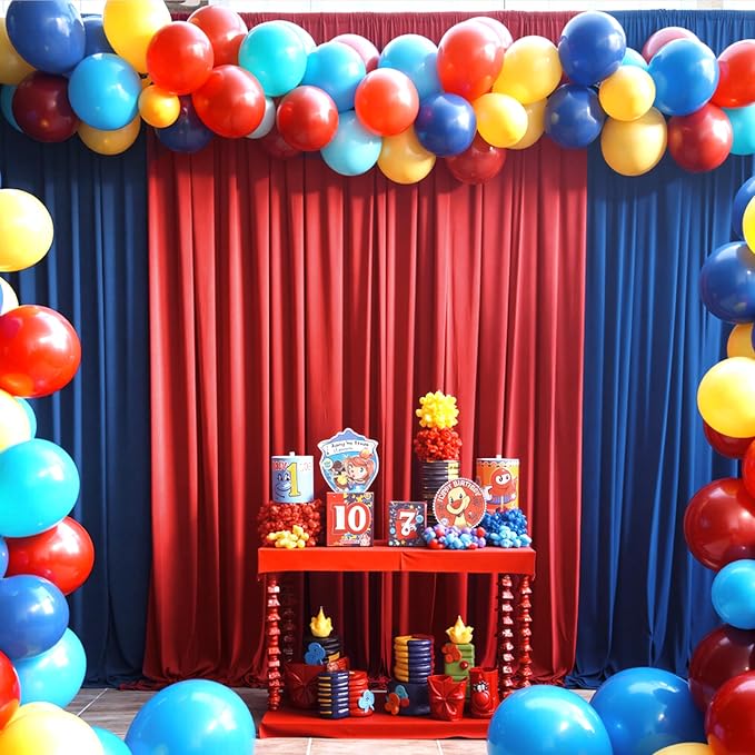 10×14ft Wrinkle Free Red Backdrop Curtain - Image 6