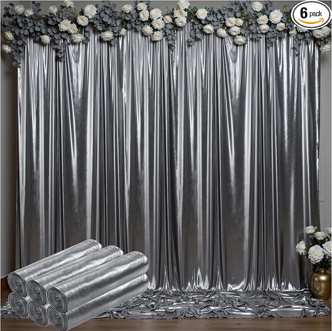 Outpain Thick 30 ft x 10 ft Black Sequin Backdrop Curtain by Outpain
