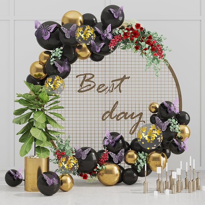 SAOROPEB 3D Butterfly Wall Decor 48 Pcs Lavender Butterfly Decorations | 4 - Image 4