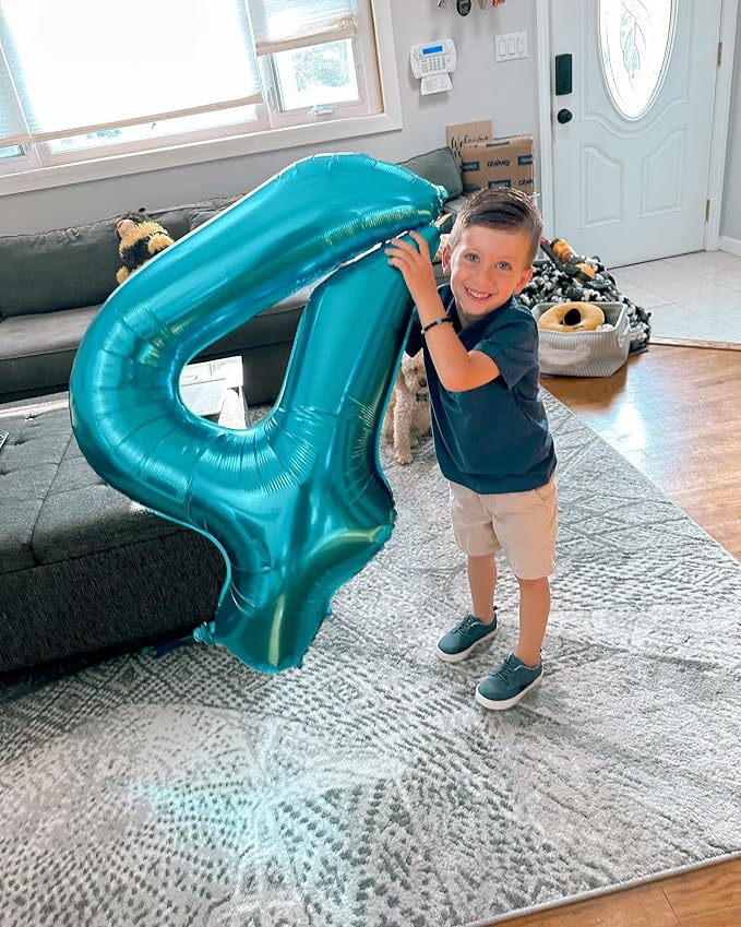 Light Blue Number 9 Balloon 40 Inch - Image 7
