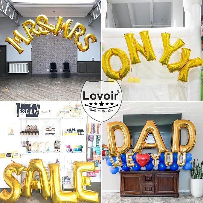 Lovoir 40 Inch Large Gold Letter C Balloons Big Size Jumbo Mylar Foil Helium - Image 6