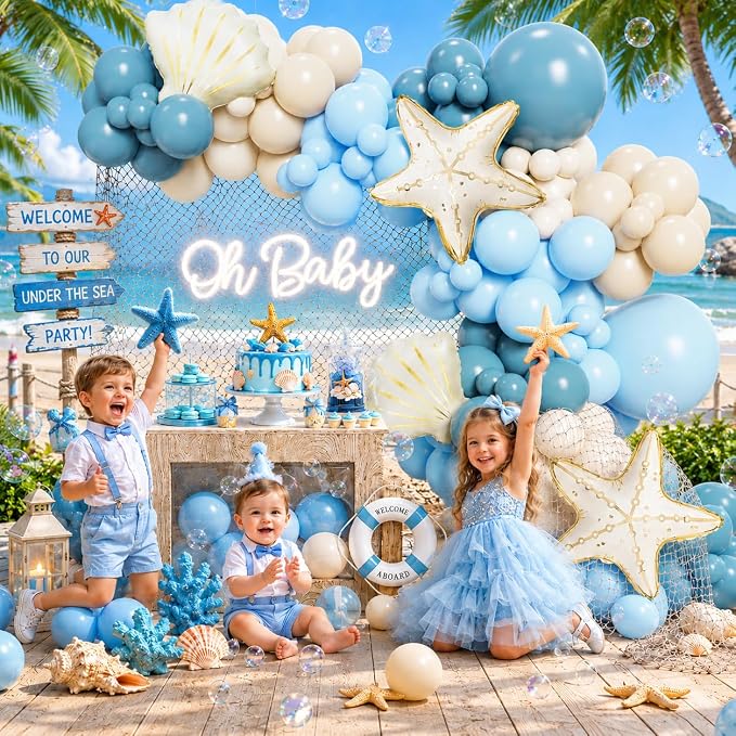 140Pcs Under The Sea Balloon Arch Kit - Image 6