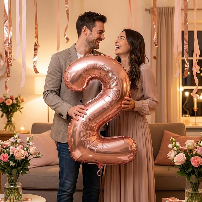 YPSelected 32 Inch Large Foil Helium Number Balloon Birthday Wedding Party 0-9 - Image 3